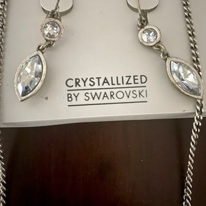 Swarovski Crystal necklace and earrings set, NWT, never used.